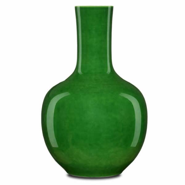 Imperial Green Long Neck Vase 1 - Interiology Design Co.